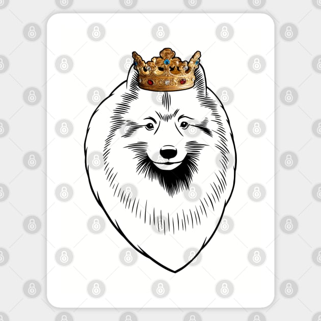 Keeshond Dog King Queen Wearing Crown Magnet by millersye